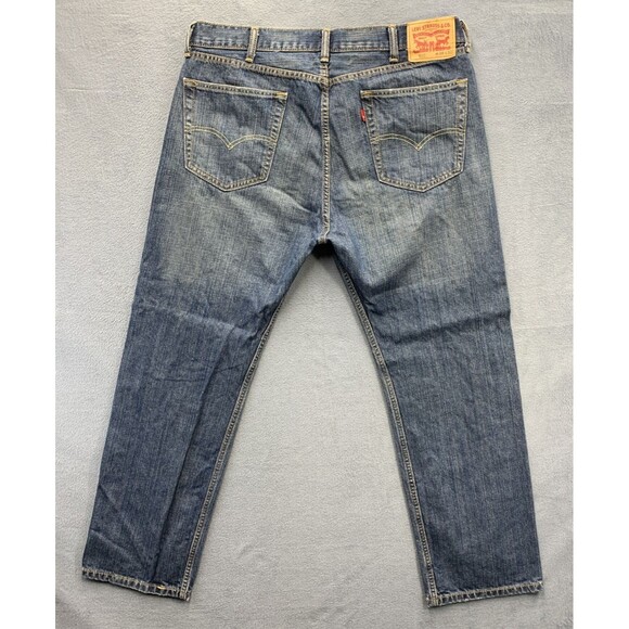 Levi's Other - Levi's 505 Denim Jeans Men's Regular Fit Size 38X30 Blue Stretch Dark Wash
